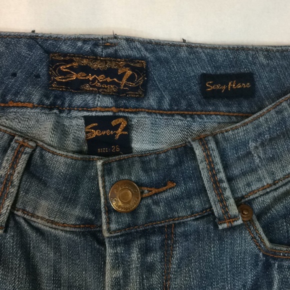 Last Chance!! Seven7 Sexy Flare distressed jeans - Picture 3 of 7